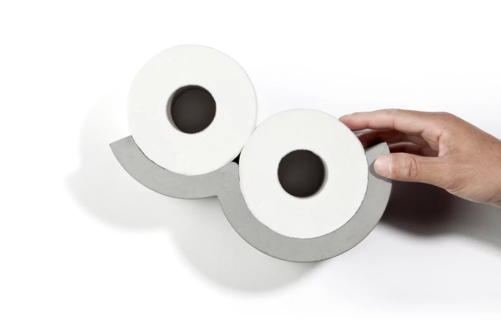 Cloud -shaped shelf to store your toilet paper rolls in a poetic and original style