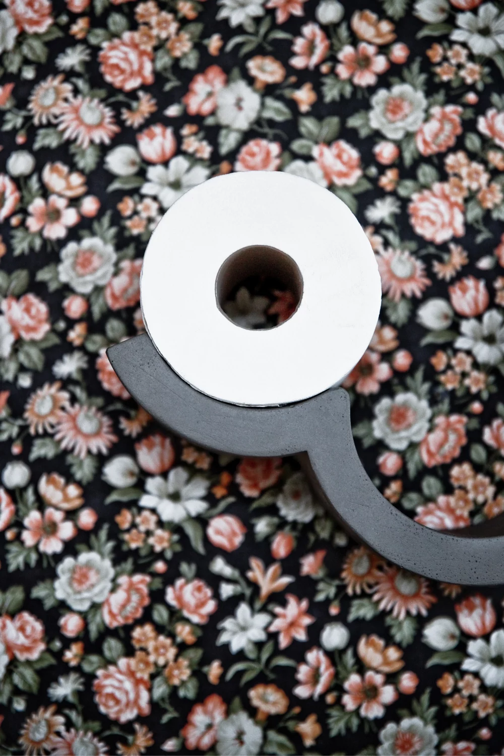 Original concrete shelf in the shape of a cloud for toilet paper